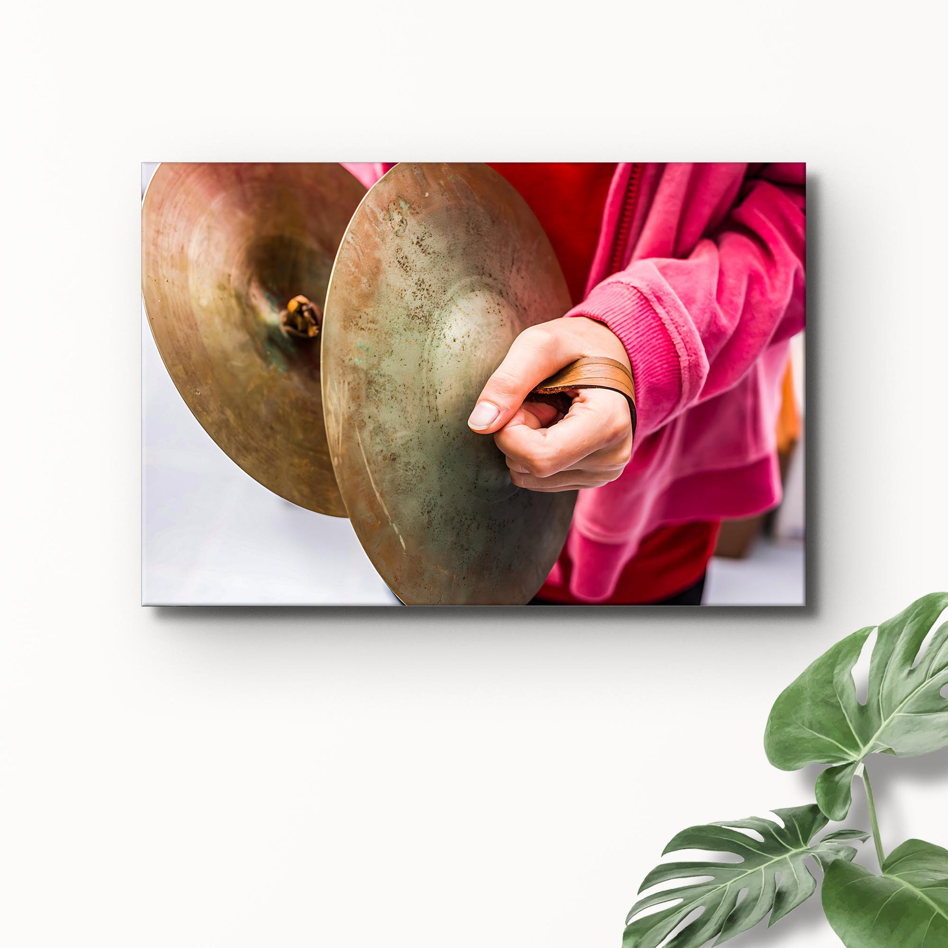 Cymbal Playing Canvas Wall Art