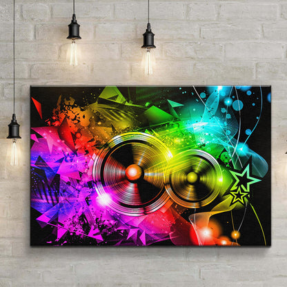 Music Equipment Speakers Abstract Canvas Wall Art
