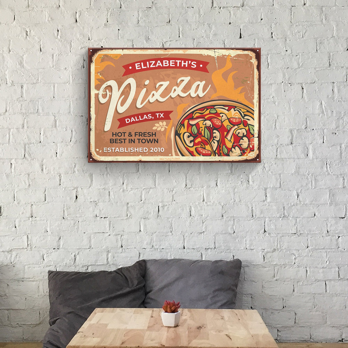 Pizza Sign II - canvas