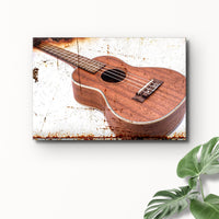 Ukulele Rustic Canvas Wall Art