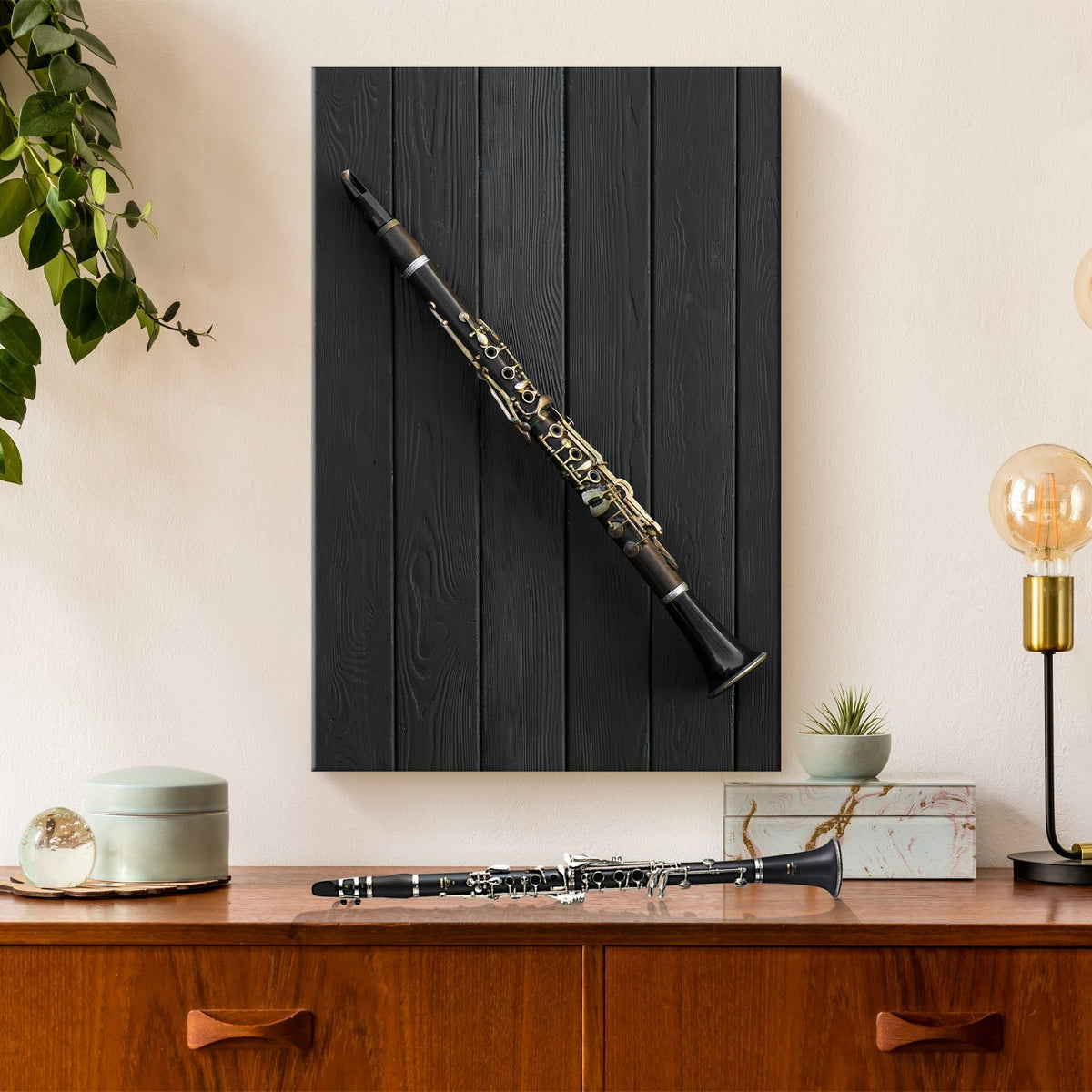 Clarinet Modern Canvas Wall Art
