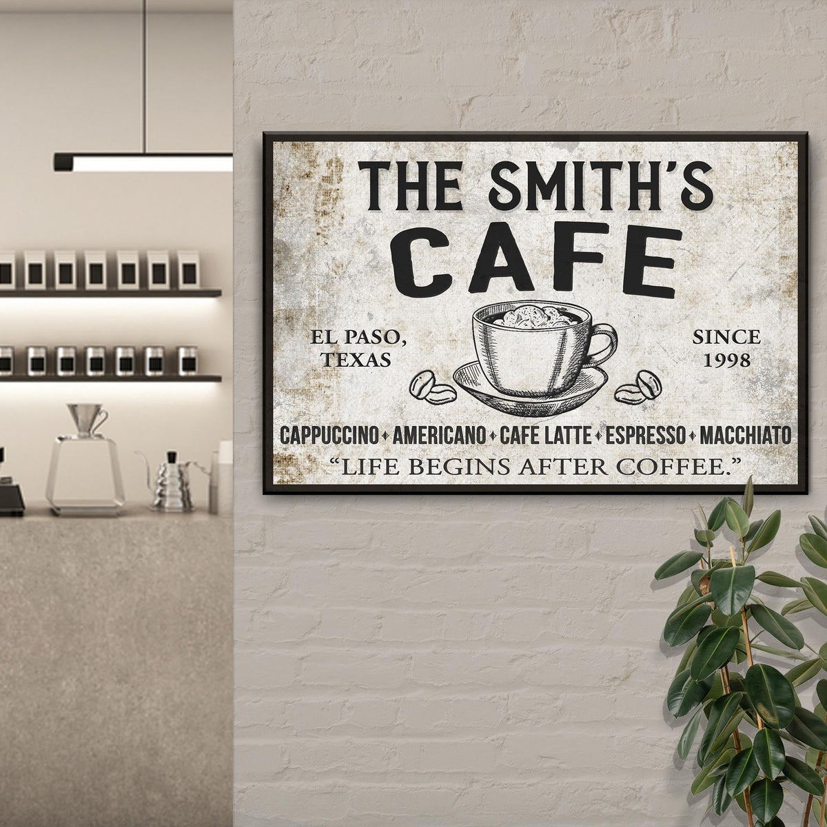 Cafe Sign IV - canvas