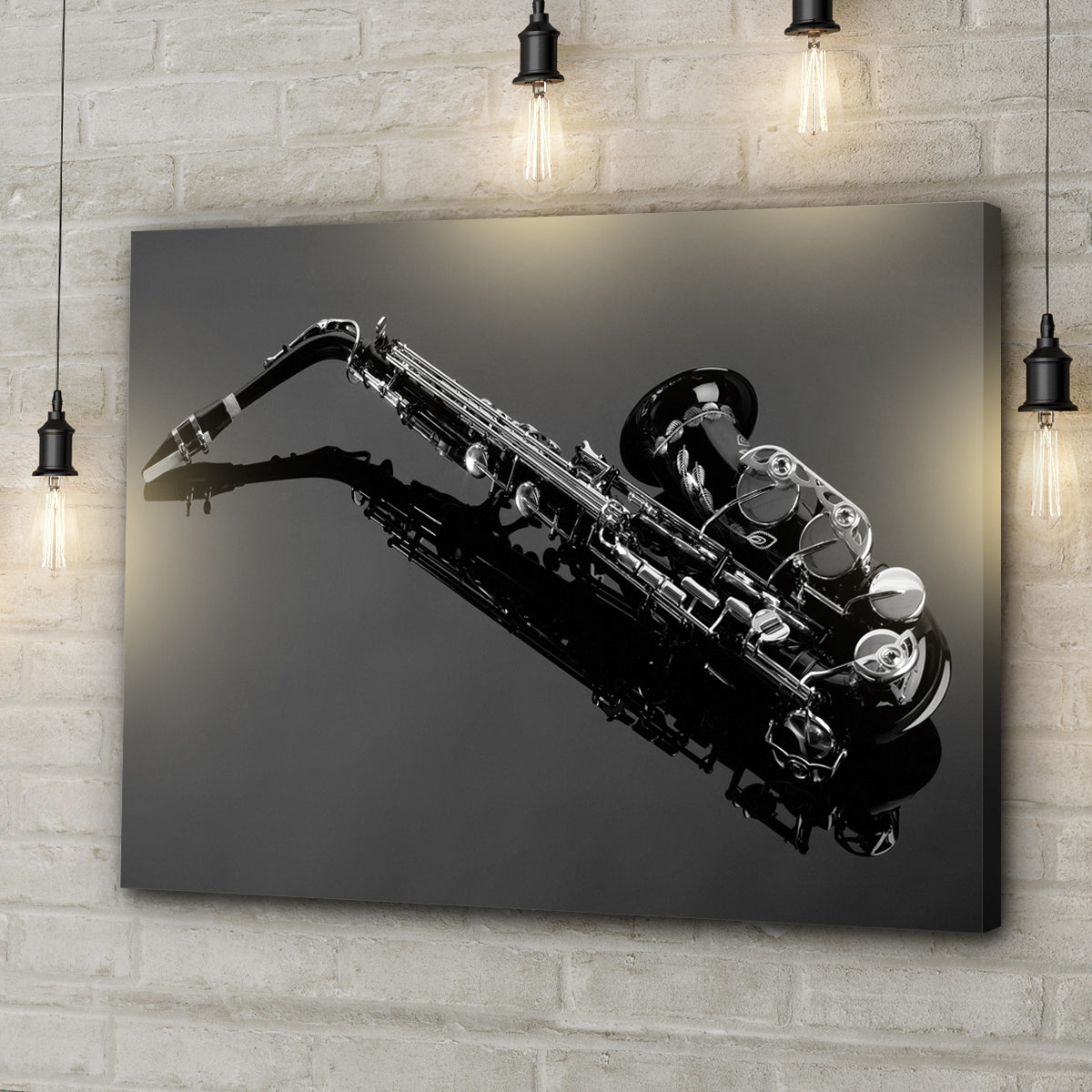 Saxophone Monochrome Canvas Wall Art