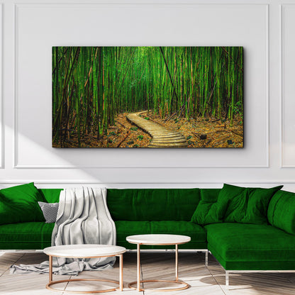 Ever-Green Bamboo Forest Canvas Wall Art