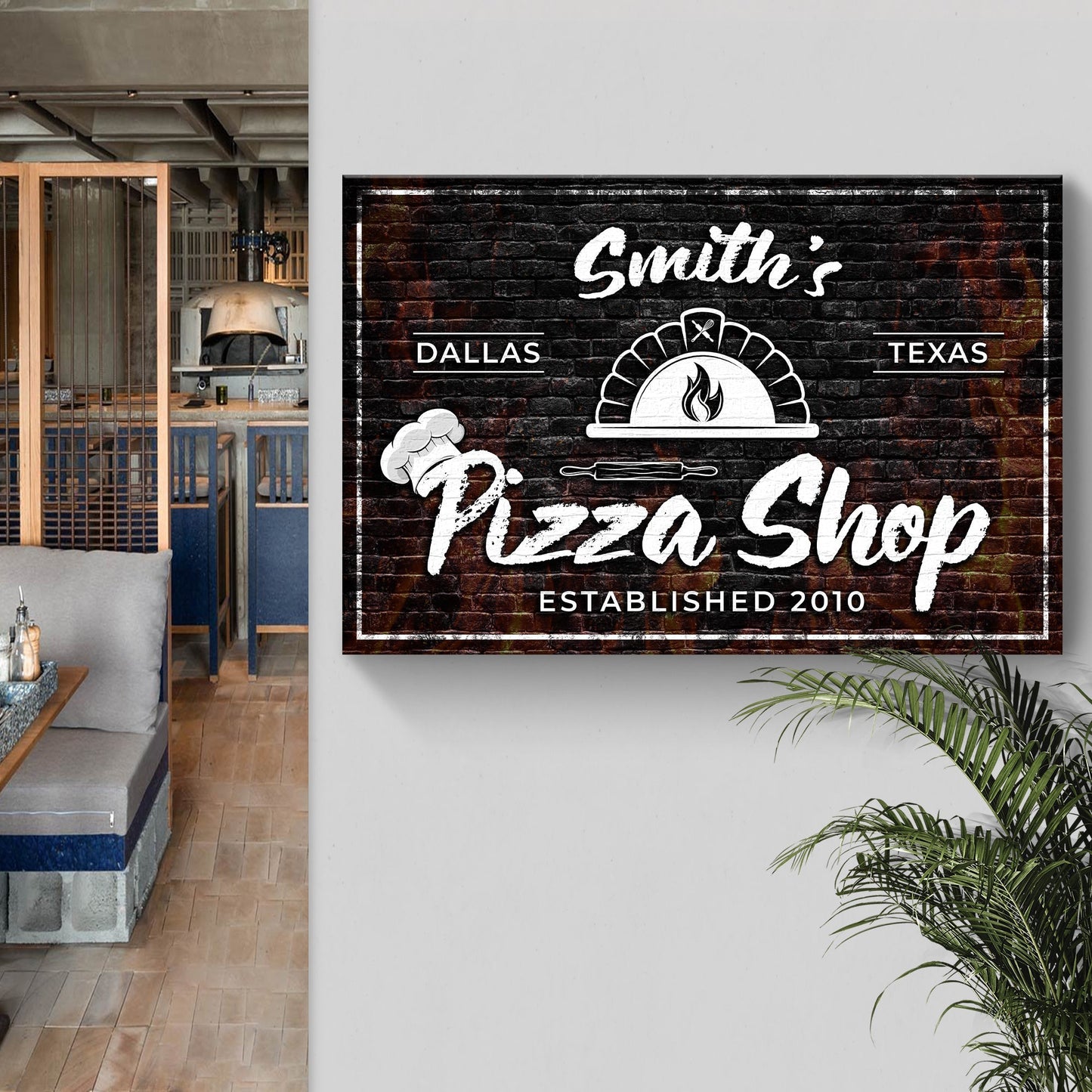 Pizza Sign V - canvas