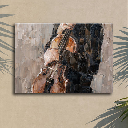 Violin Rustic Canvas Wall Art