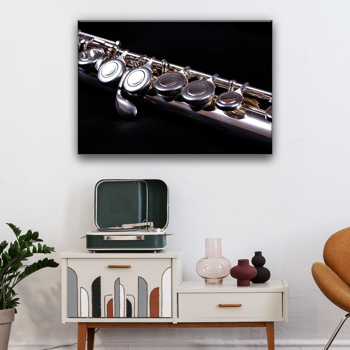 Flute Up Close Canvas Wall Art
