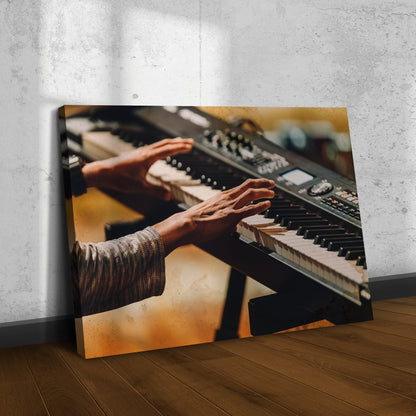 Keyboard Rustic Canvas Wall Art