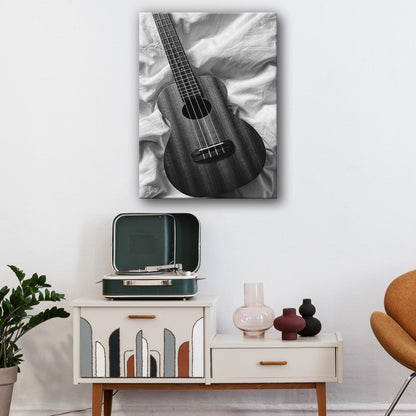 Ukulele Monochrome Canvas Wall Art
