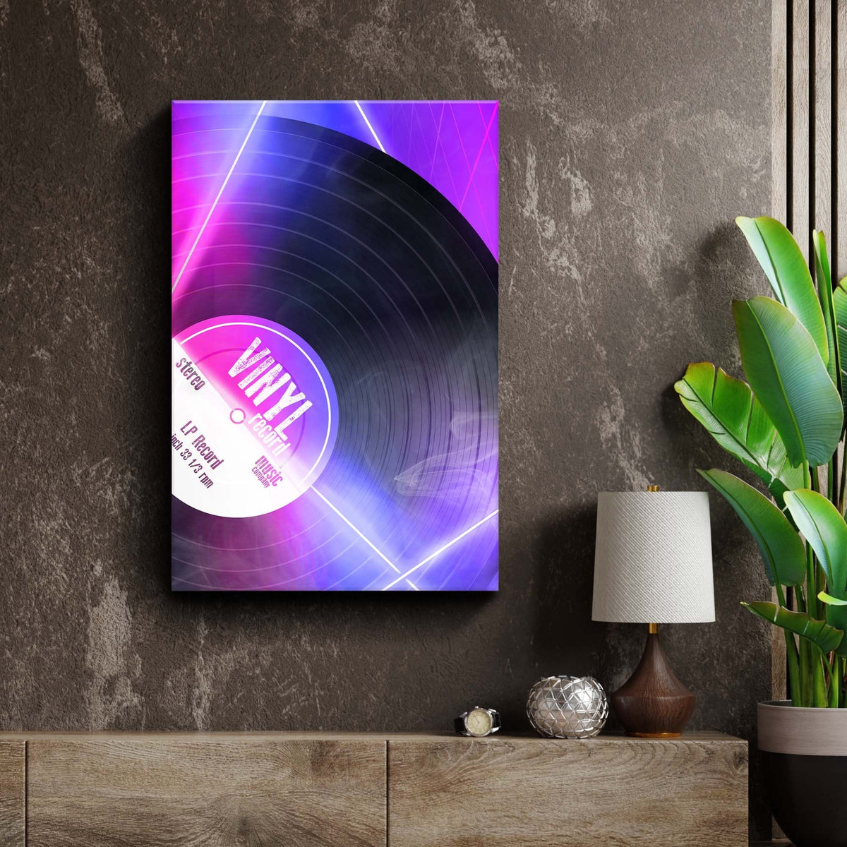 Music Equipment Vinyl Records Modern Canvas Wall Art