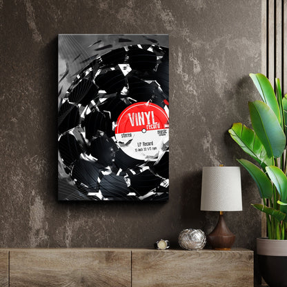 Music Equipment Vinyl Records Abstract Canvas Wall Art
