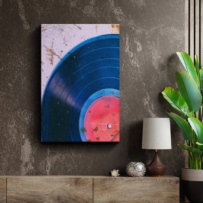 Music Equipment Vinyl Records Grunge Canvas Wall Art