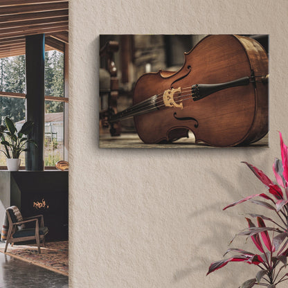 Cello Sepia Canvas Wall Art
