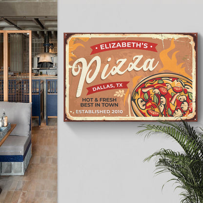 Pizza Sign II - canvas
