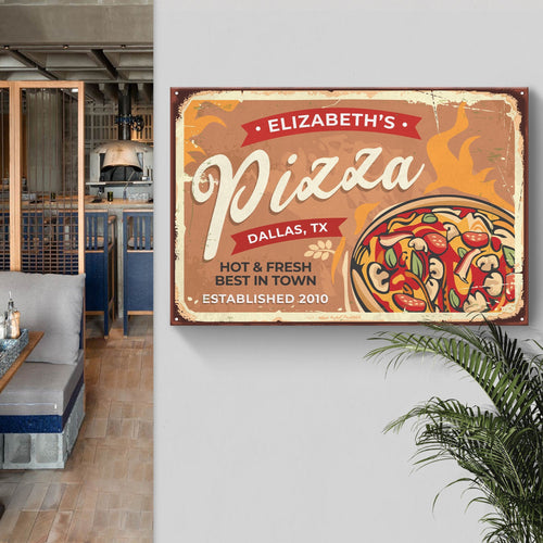 Pizza Sign II - canvas