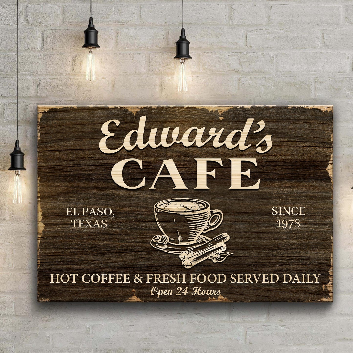 Cafe Sign III - canvas