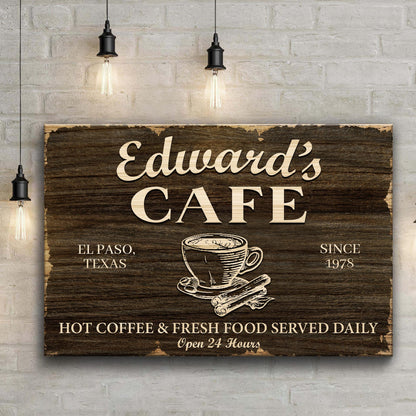 Cafe Sign III - canvas