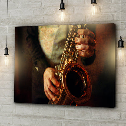 Saxophone Grunge Canvas Wall Art