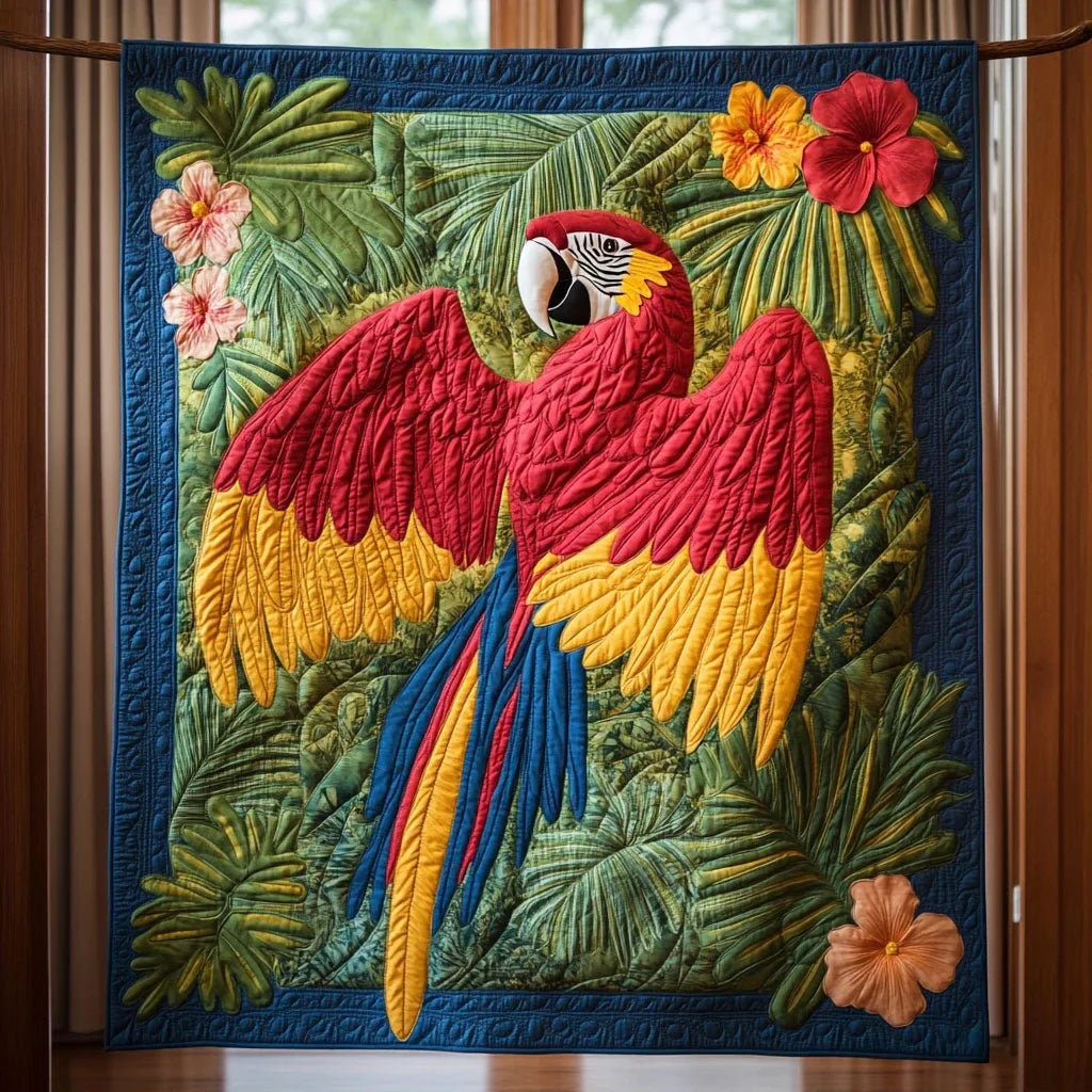 Macaw Kingdom Quilt Blanket