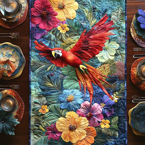 Macaw Magic Quilted Table Runner