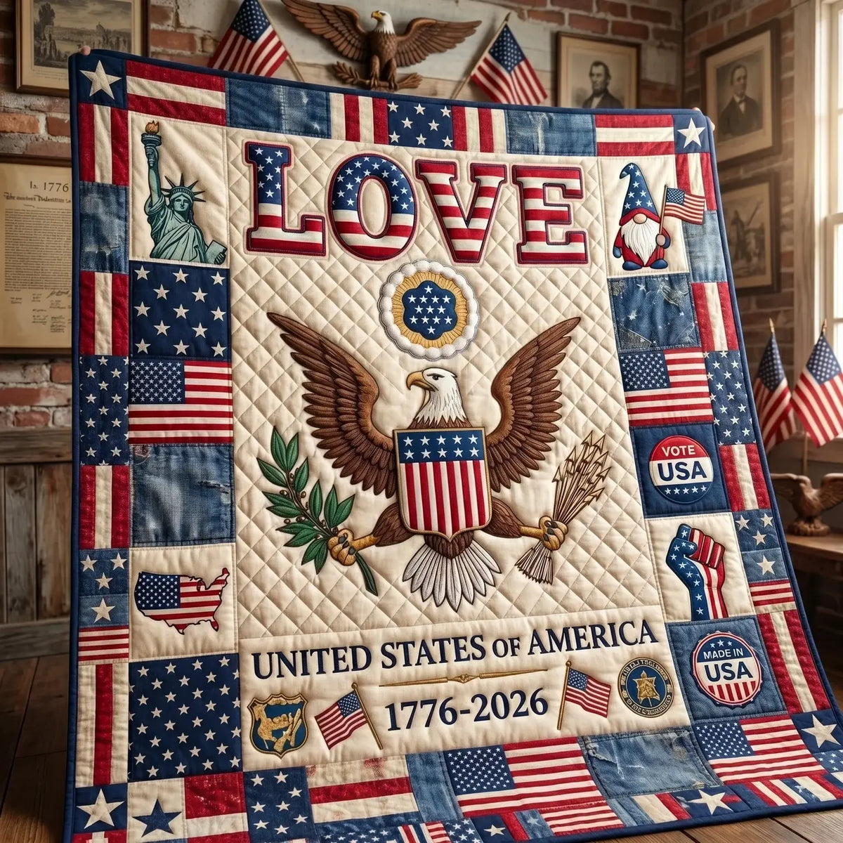 Made In Usa Quilt Blanket