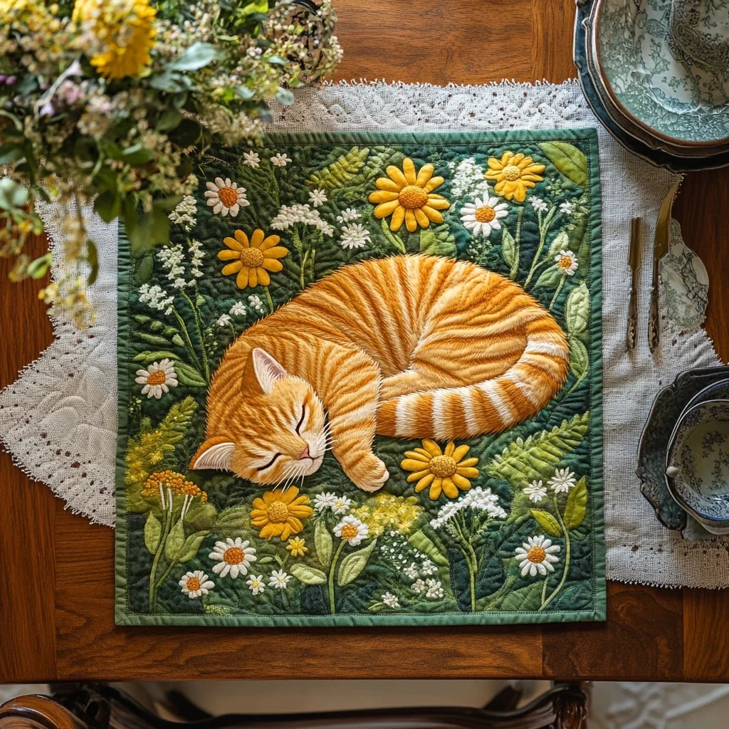 Magic Cat Quilted Table Topper