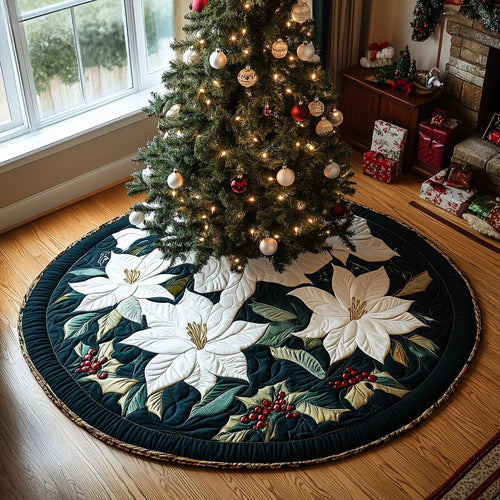Magnolia Cheer Christmas Quilted Tree Skirt