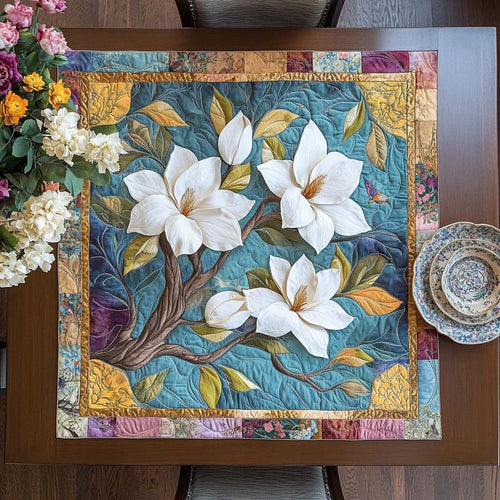 Magnolia Garden Quilted Table Topper