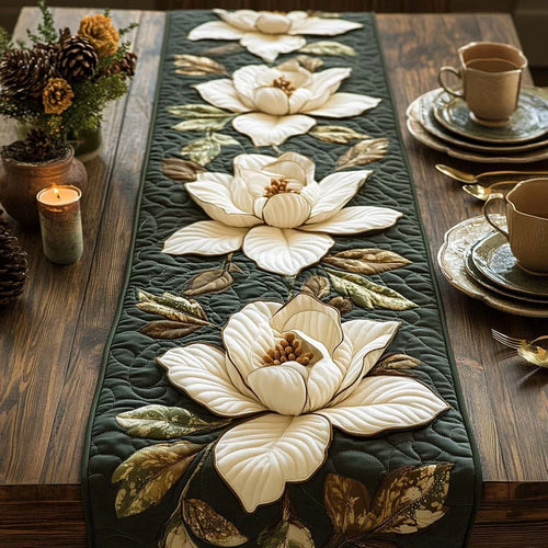 Magnolia Grace Quilted Table Runner