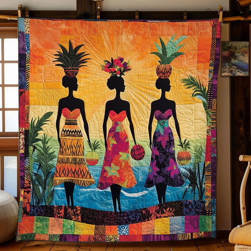 Majestic African Woman Quilt Blanket