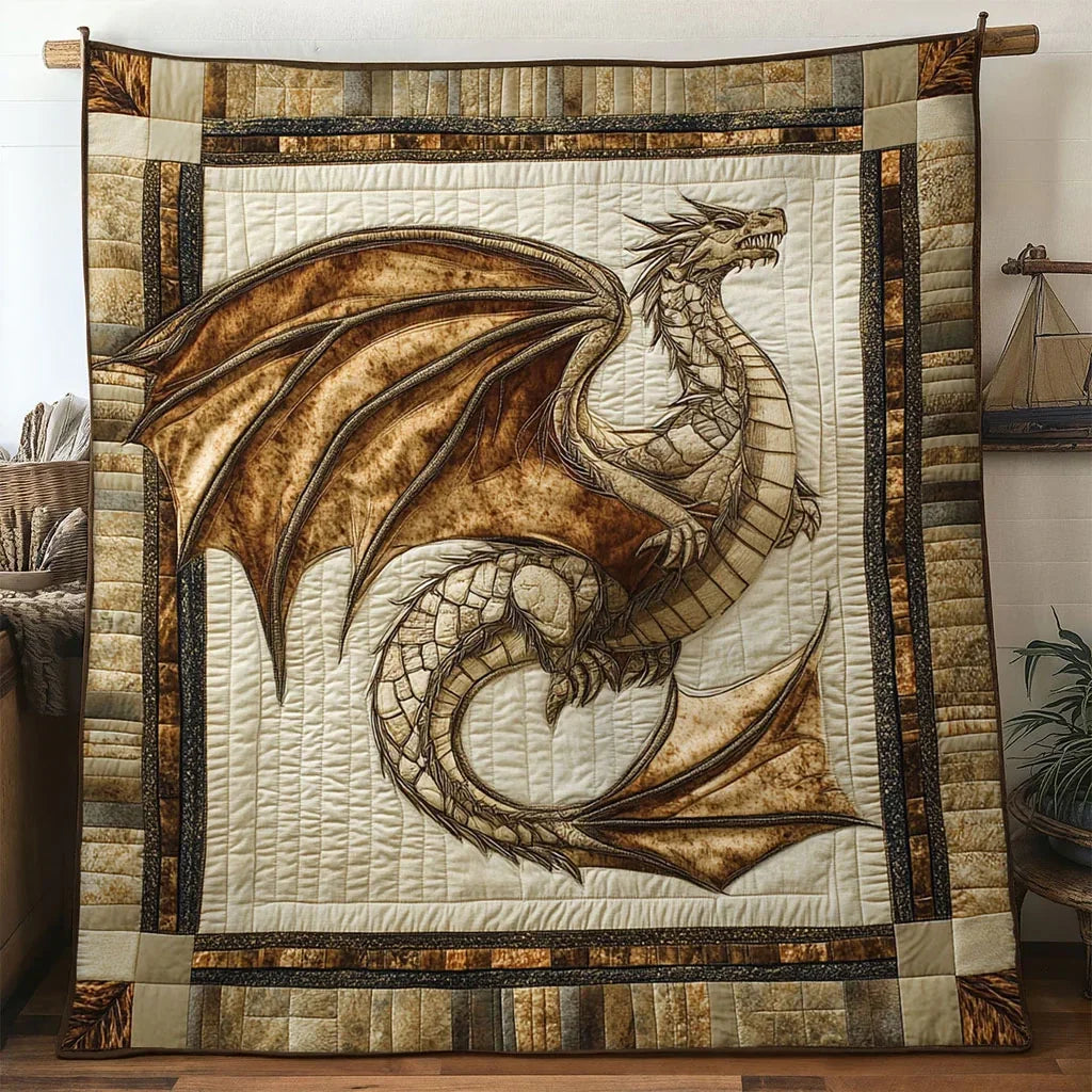 Majestic Dragon Quilt Blanket