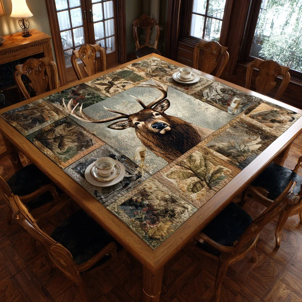 Majestic Elk Quilted Table Topper