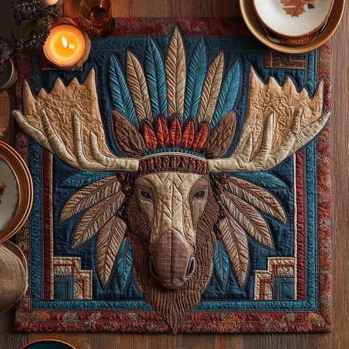 Majestic Elk Spirit Quilted Table Topper