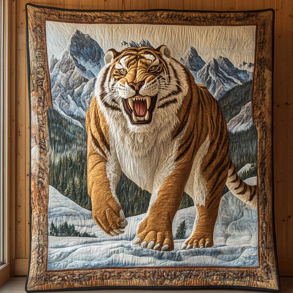 Majestic Sabertooth Quilt Blanket