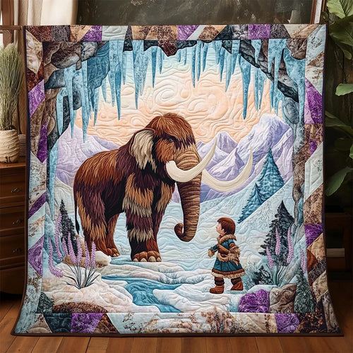 Majestic Woolly Mammoth Quilt Blanket