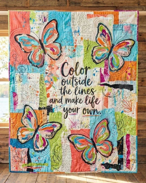 Make Life Your Own Quilt Blanket - Quilted Blanket by Wild and Way
