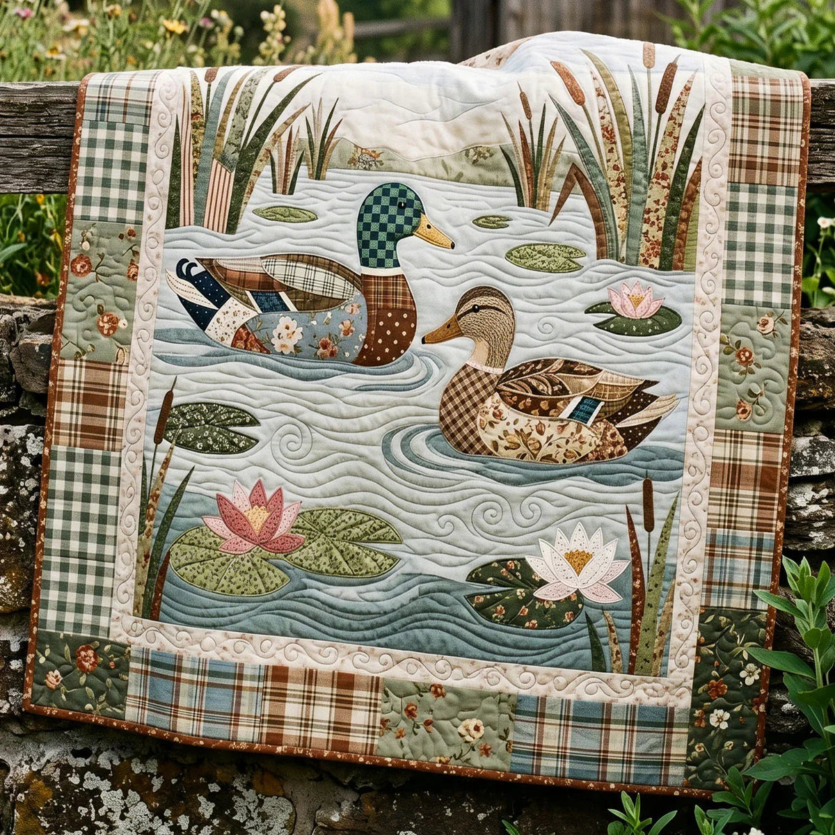 Mallard Lake Quilt Blanket - Quilted Blanket by Wild and Way