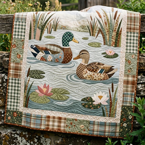 Mallard Lake Quilt Blanket - Quilted Blanket by Wild and Way