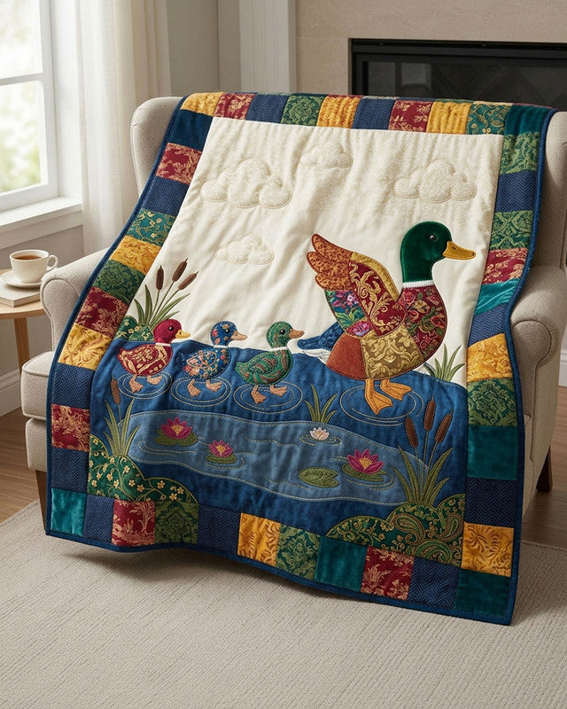 Mallard Pond Quilt Blanket - Quilted Blanket by Wild and Way