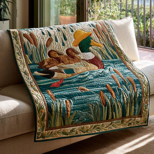 Mallard Spirit Quilt Blanket - Quilted Blanket by Wild and Way