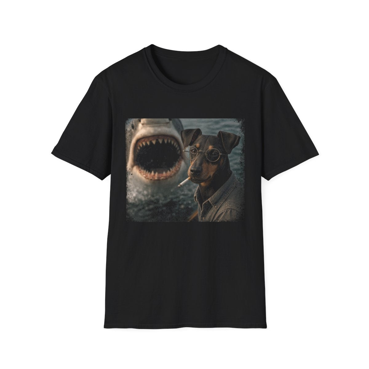 Manchester Terrier and Shark Tee