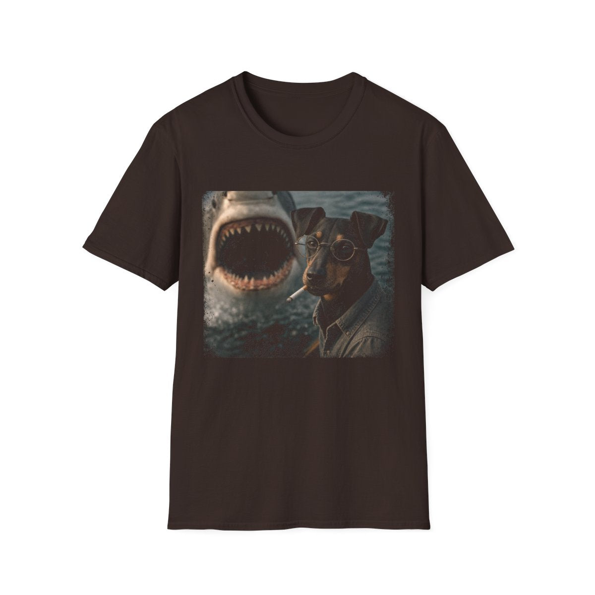 Manchester Terrier and Shark Tee