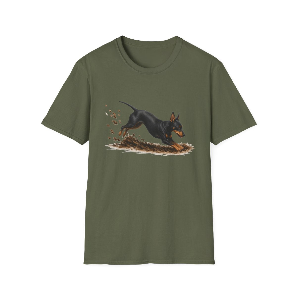 Manchester Terrier Excavating Mode On Tee