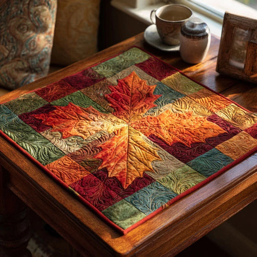 Maple Glow Quilted Table Topper