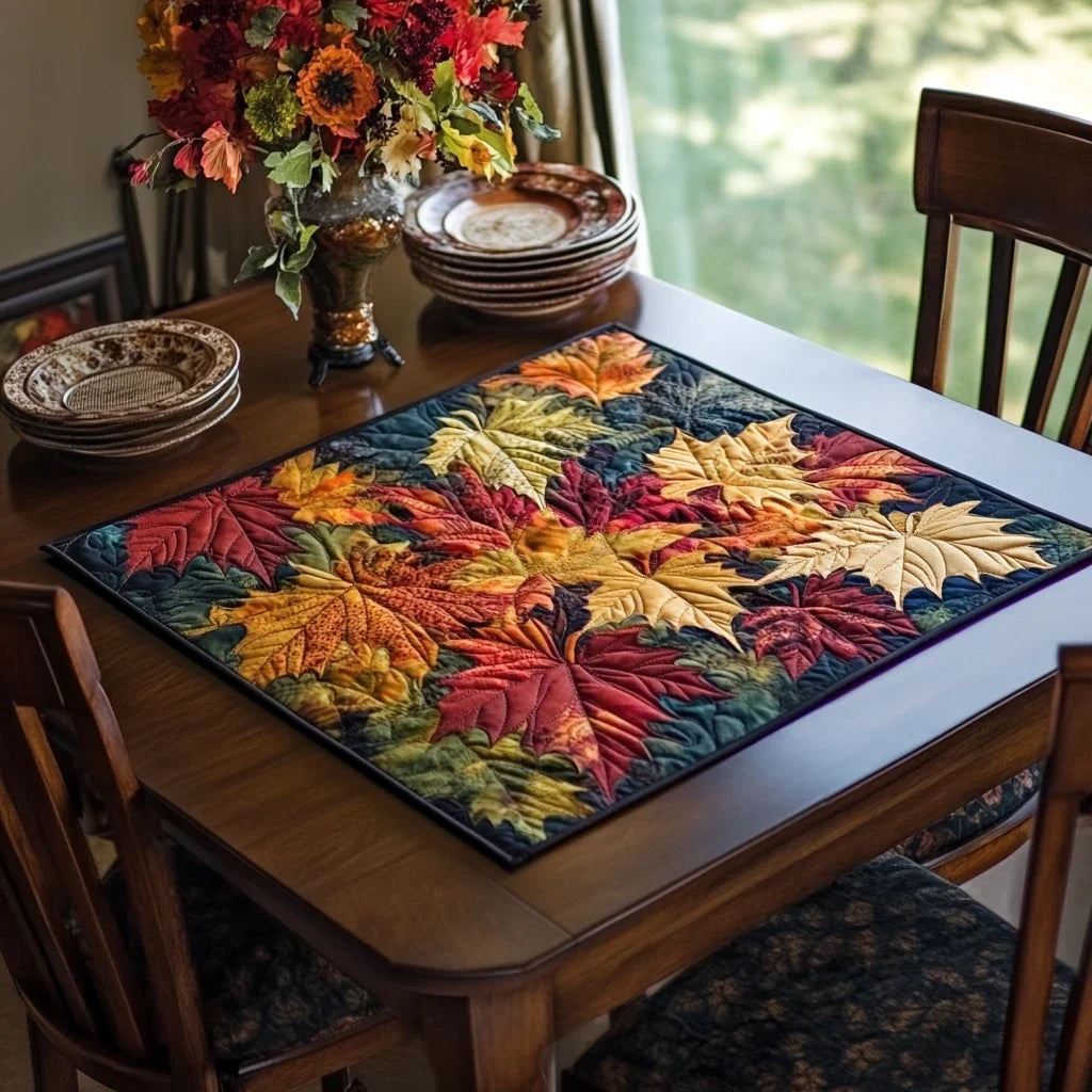 Maple Magic Quilted Table Topper