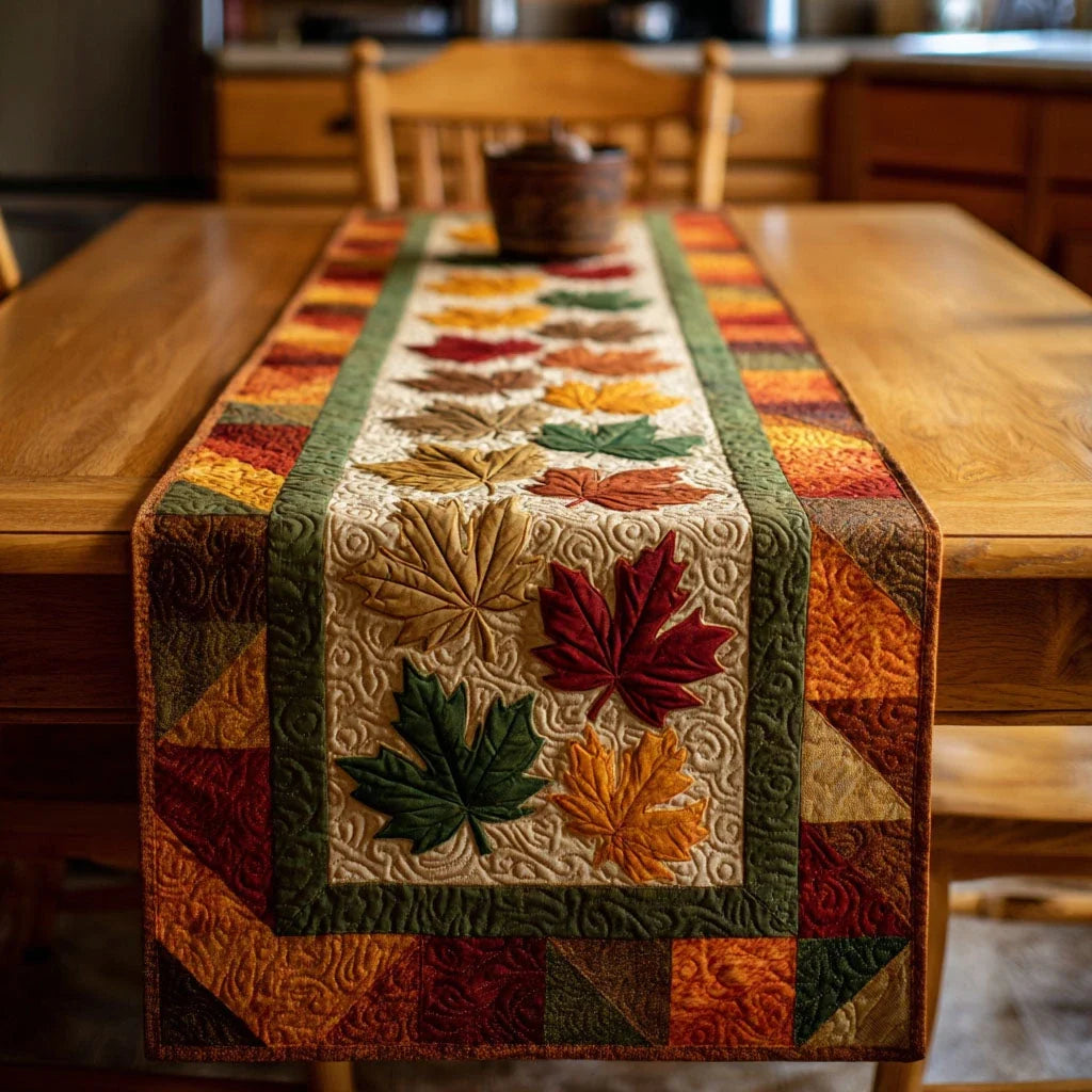 Maple Path Quilted Table Runner