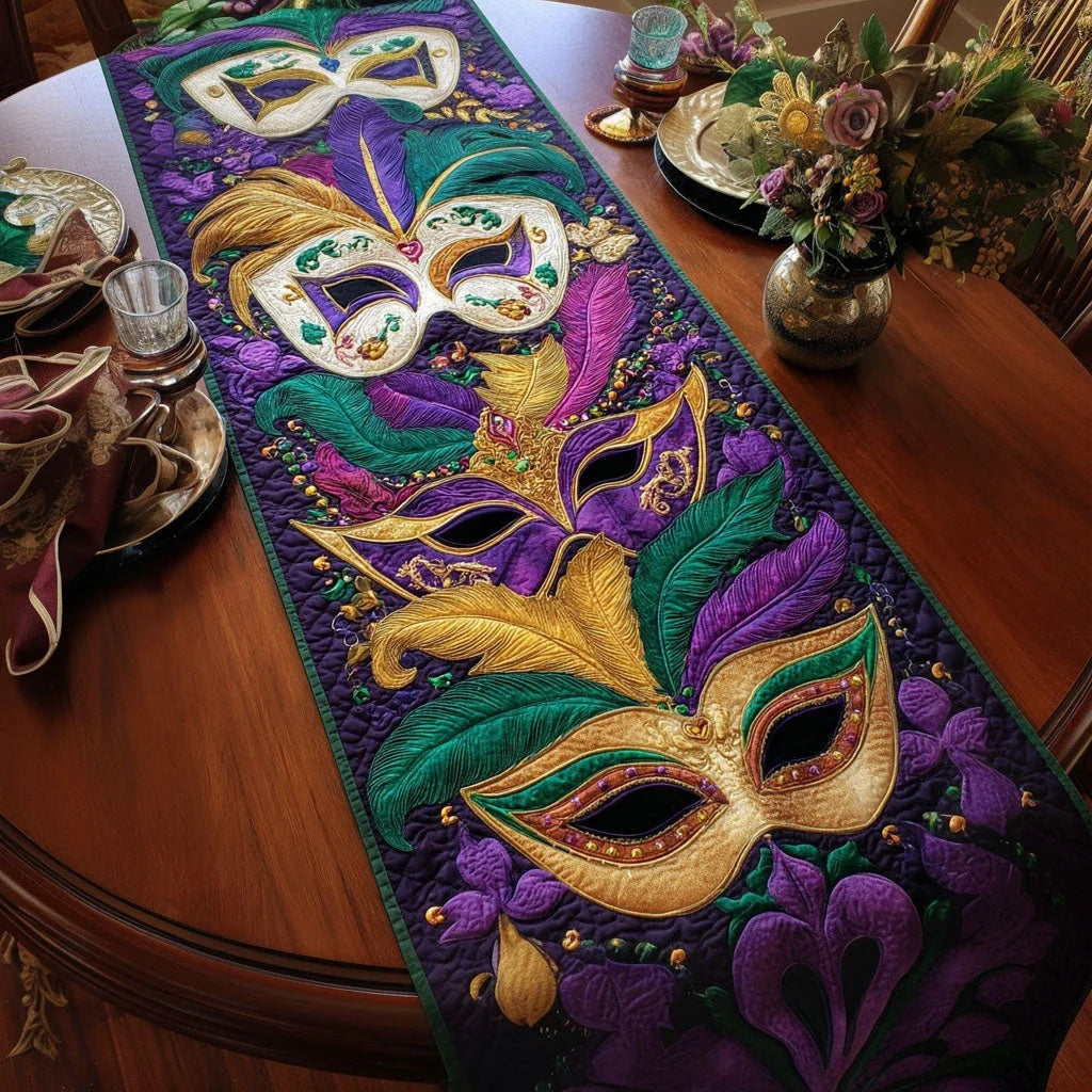 Mardi Glow Quilted Table Runner