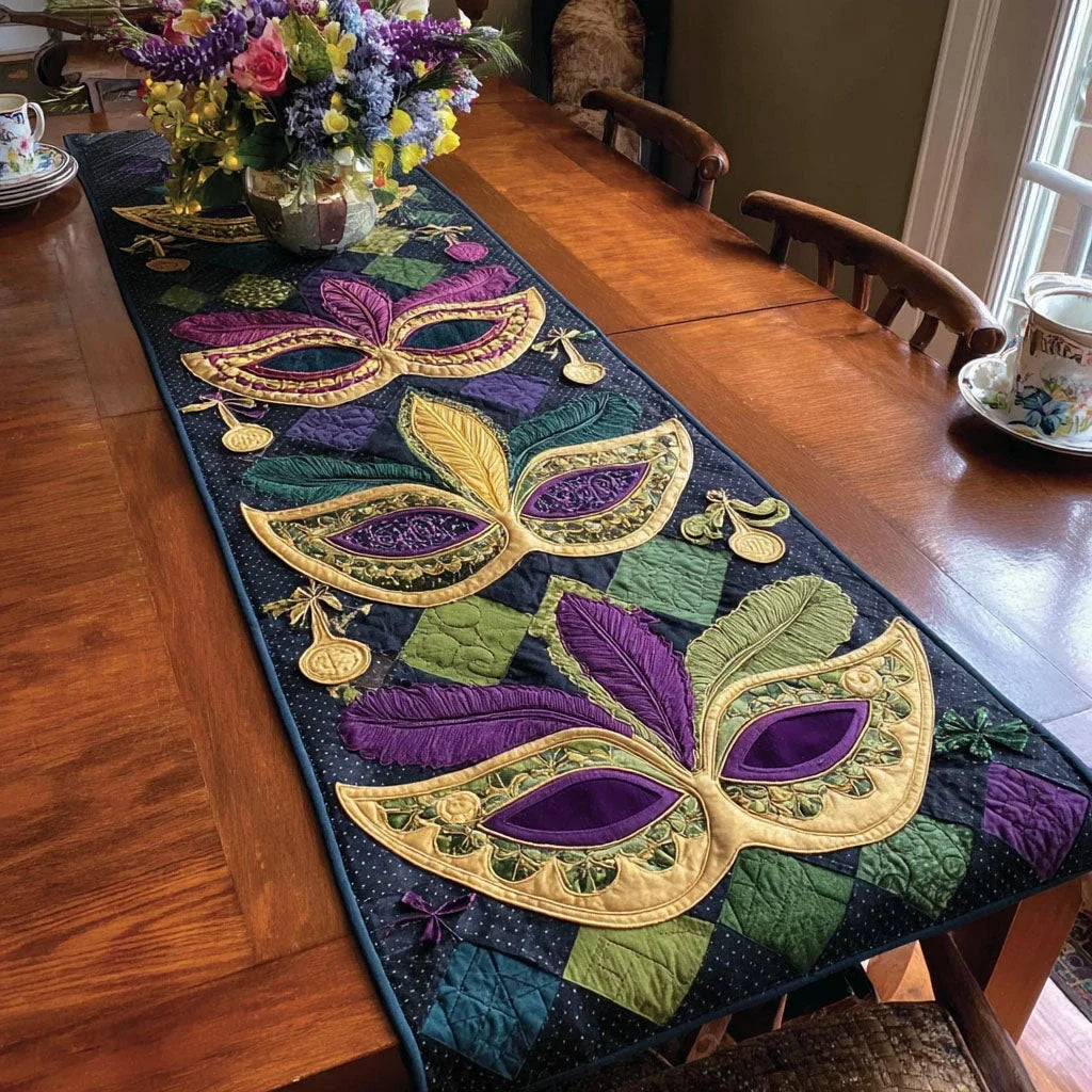 Mardi Splendor Quilted Table Runner