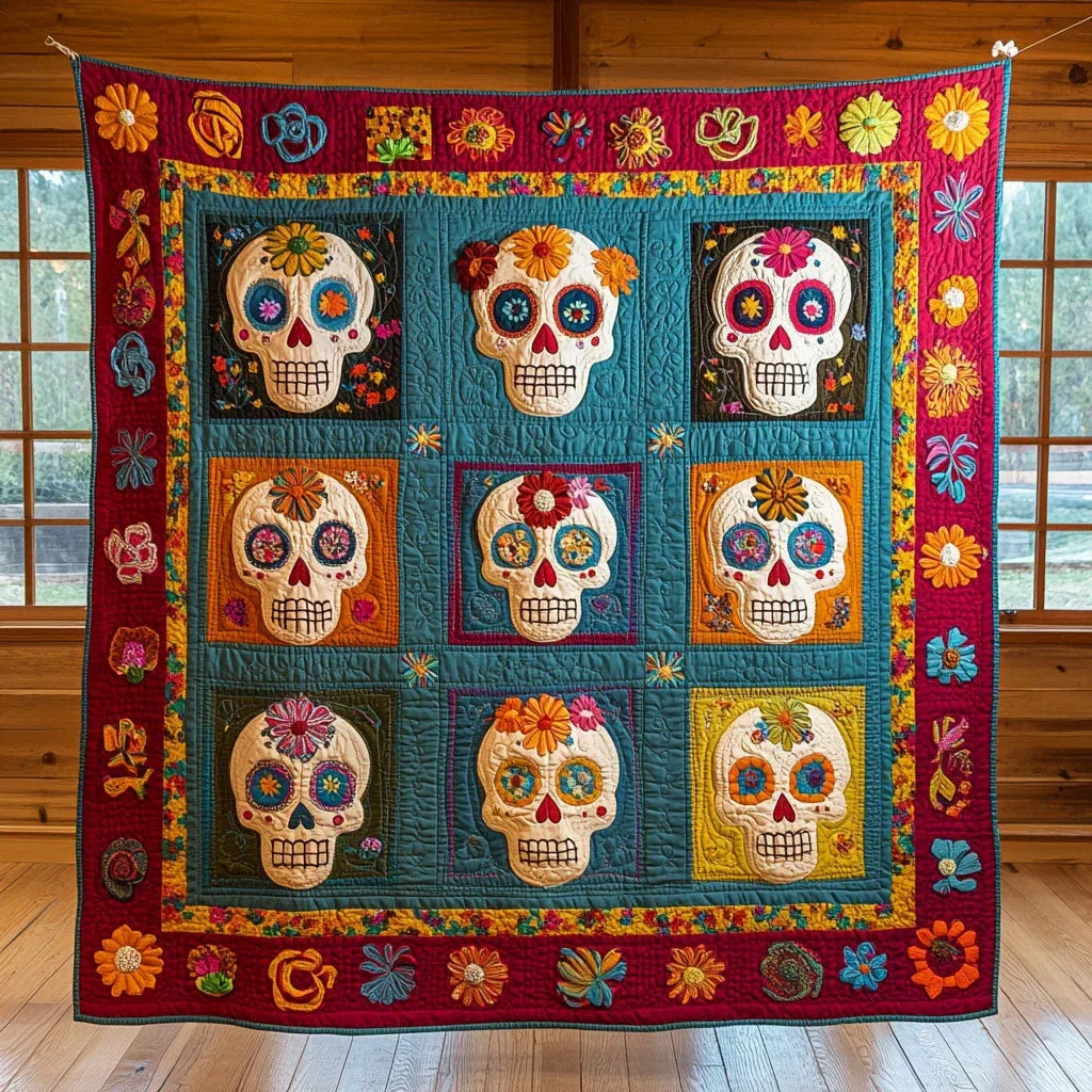 Marigold Mosaic Quilt Blanket