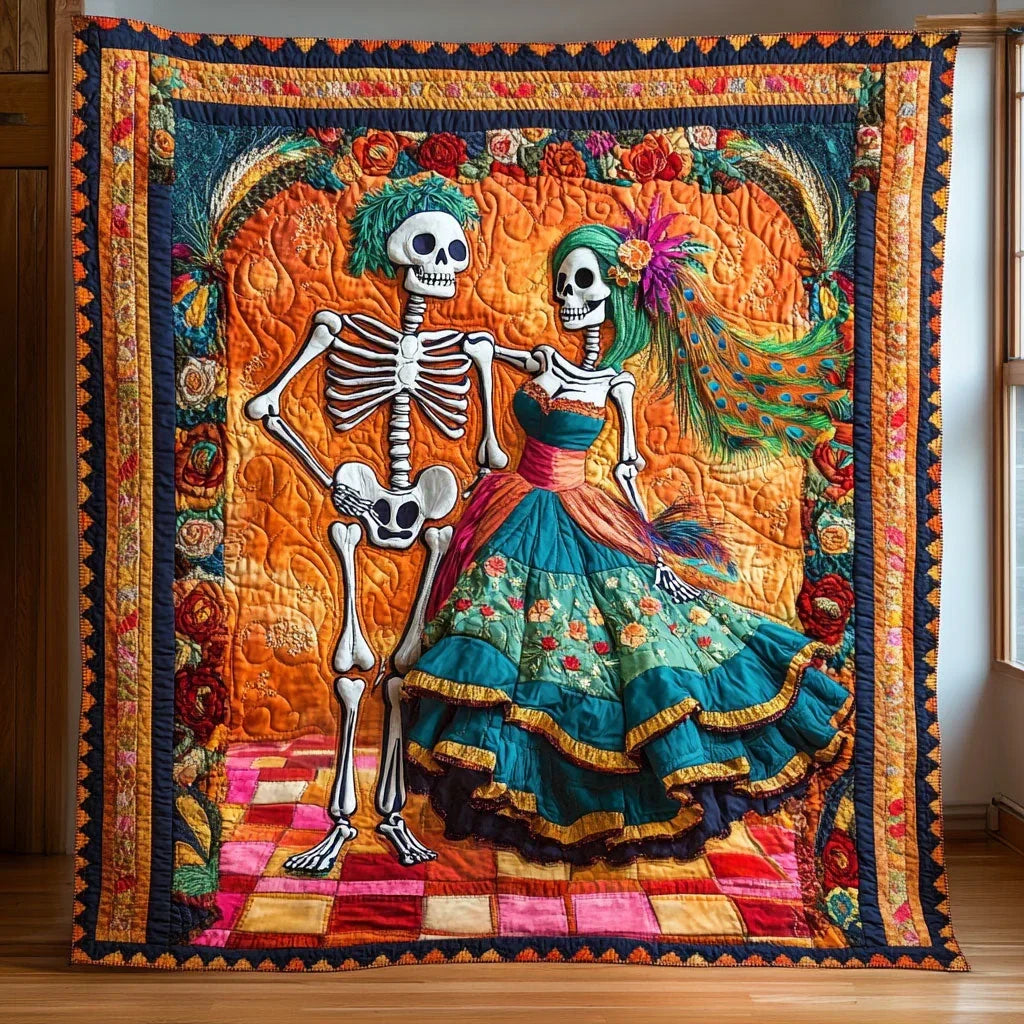 Marigold Rhythm Quilt Blanket